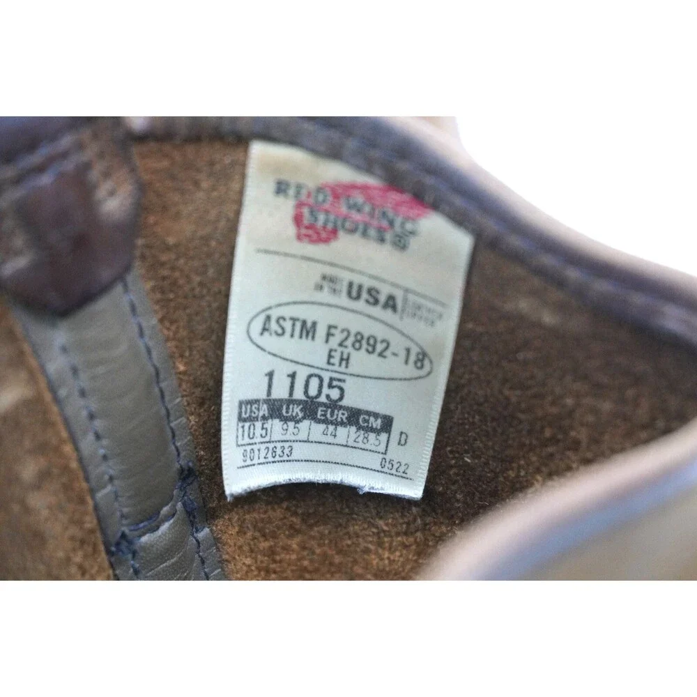 Red Wing Pecos 1105 Mens Size 10.5 D Pull-On Work Boot USA Made